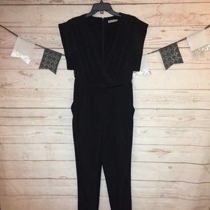 Eliza J Black V-Neck Jumpsuit